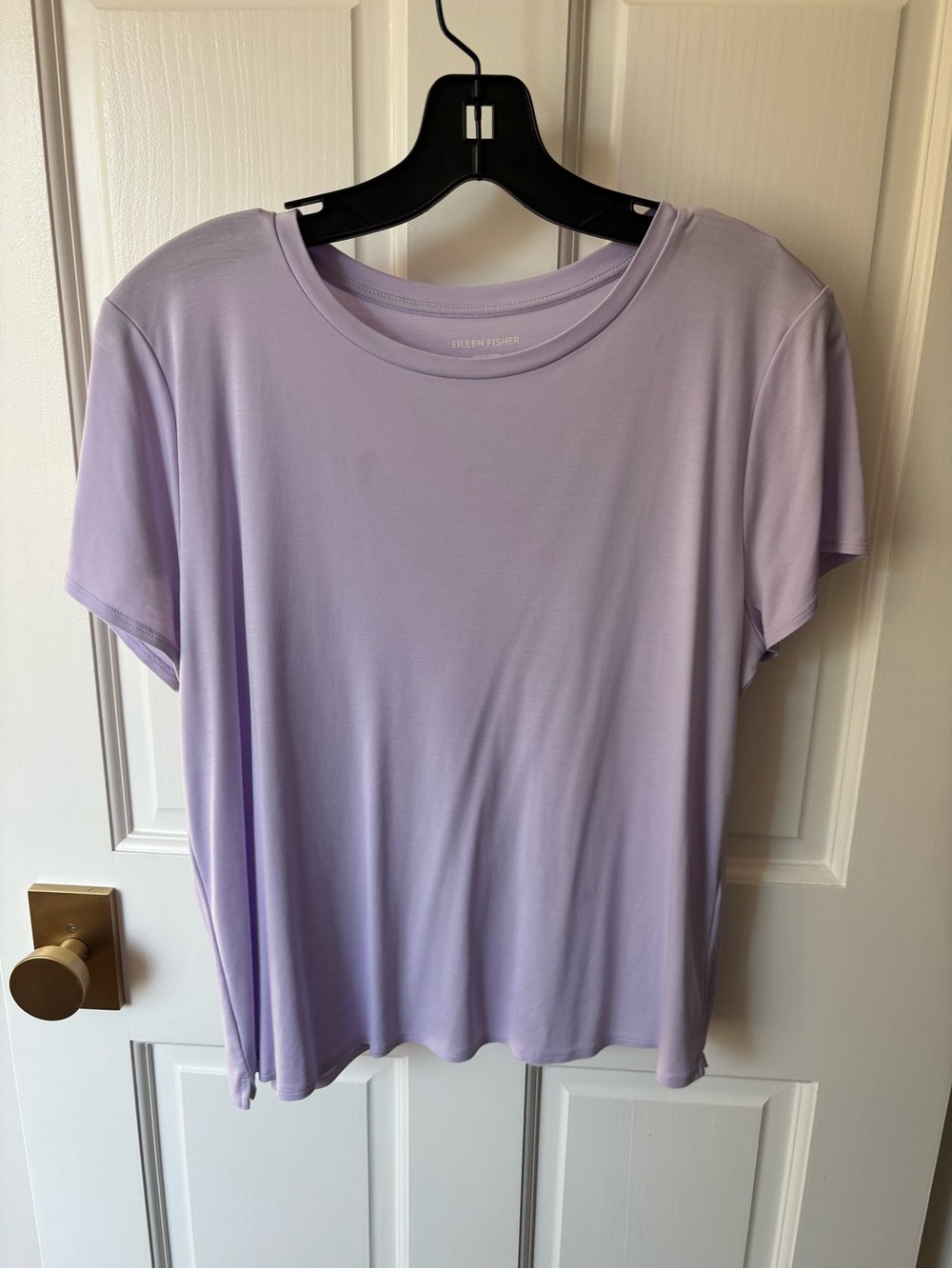 Eileen Fisher Soft Lavender Short Sleeve Tee